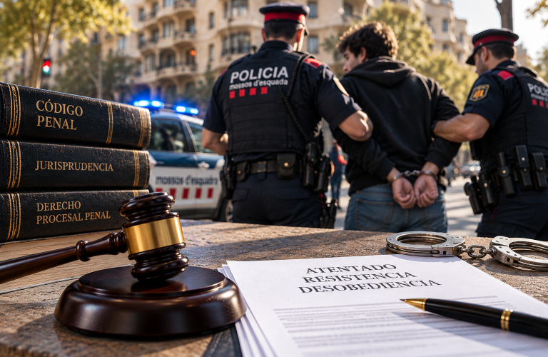 Código penal y arresto en Barcelona