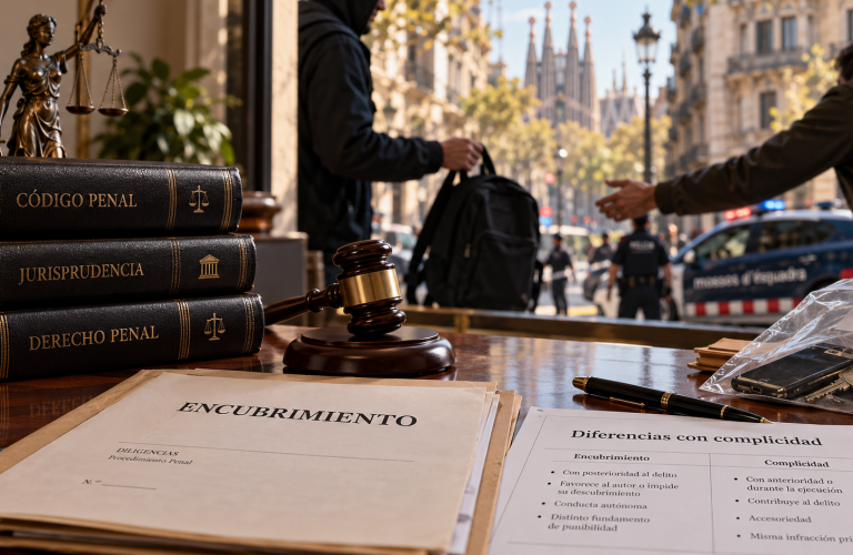 Despacho jurídico ante un encubrimiento en Barcelona