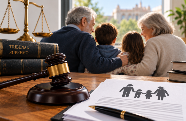 Escena familiar y justicia para abuelos