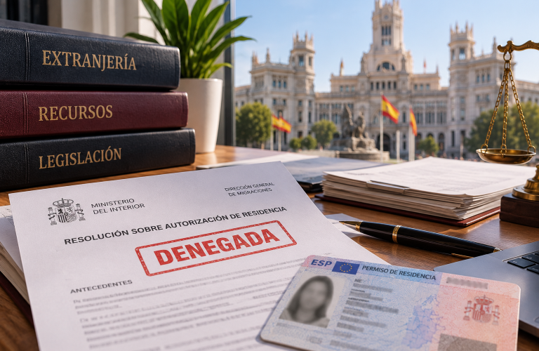 Resolución de residencia denegada en Madrid