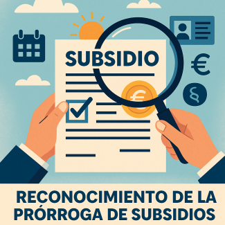 Reconocimiento de la prórroga de subsidios